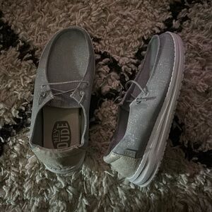 gray glittery heydudes